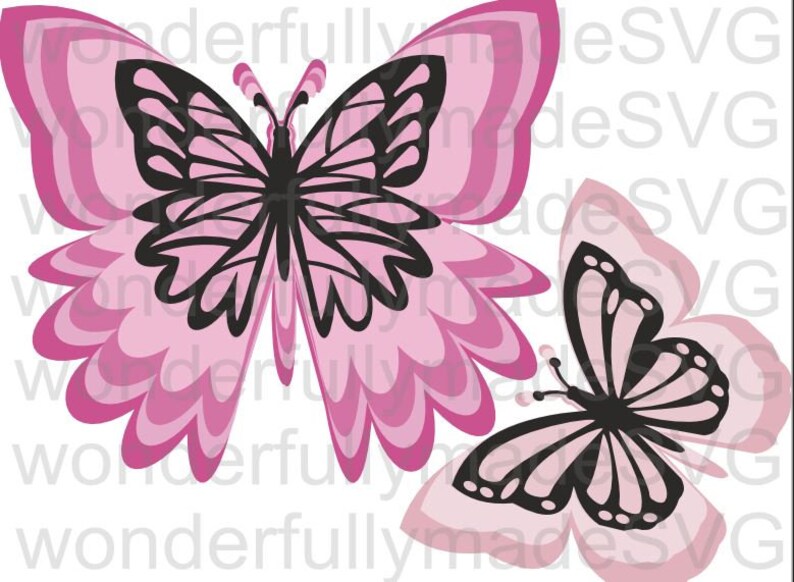Download 3D Layered Butterfly SVG Layered butterfly template 3D | Etsy