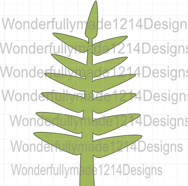 paper leaf die cut branches leaf template. Leaf template Rose leaf template Giant paper flower SVG branched leaf pattern