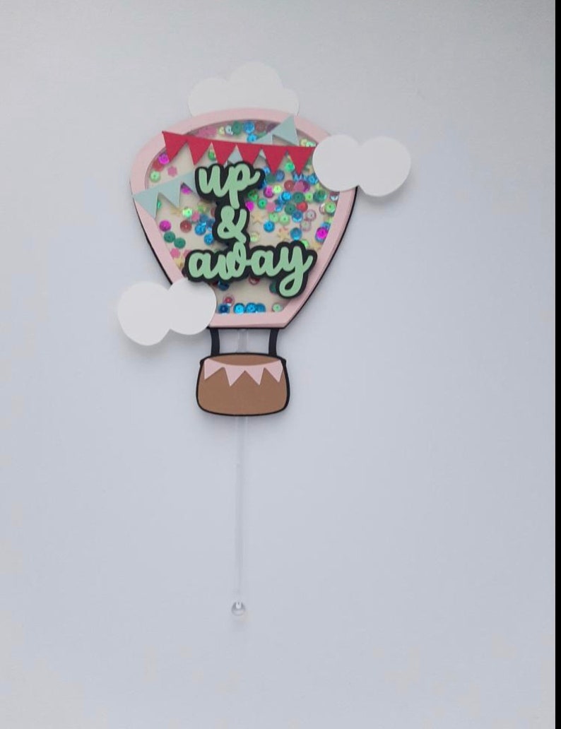 Up and Away shaker cake topper svg svg for shaker topper ...