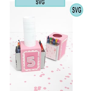 Modèle de boîte à colorier, modèle de boîte de porte-crayons, boîte d'activités à colorier svg, modèle de boîte d'activités de mariage, boîte d'activités de crayons de couleur svg