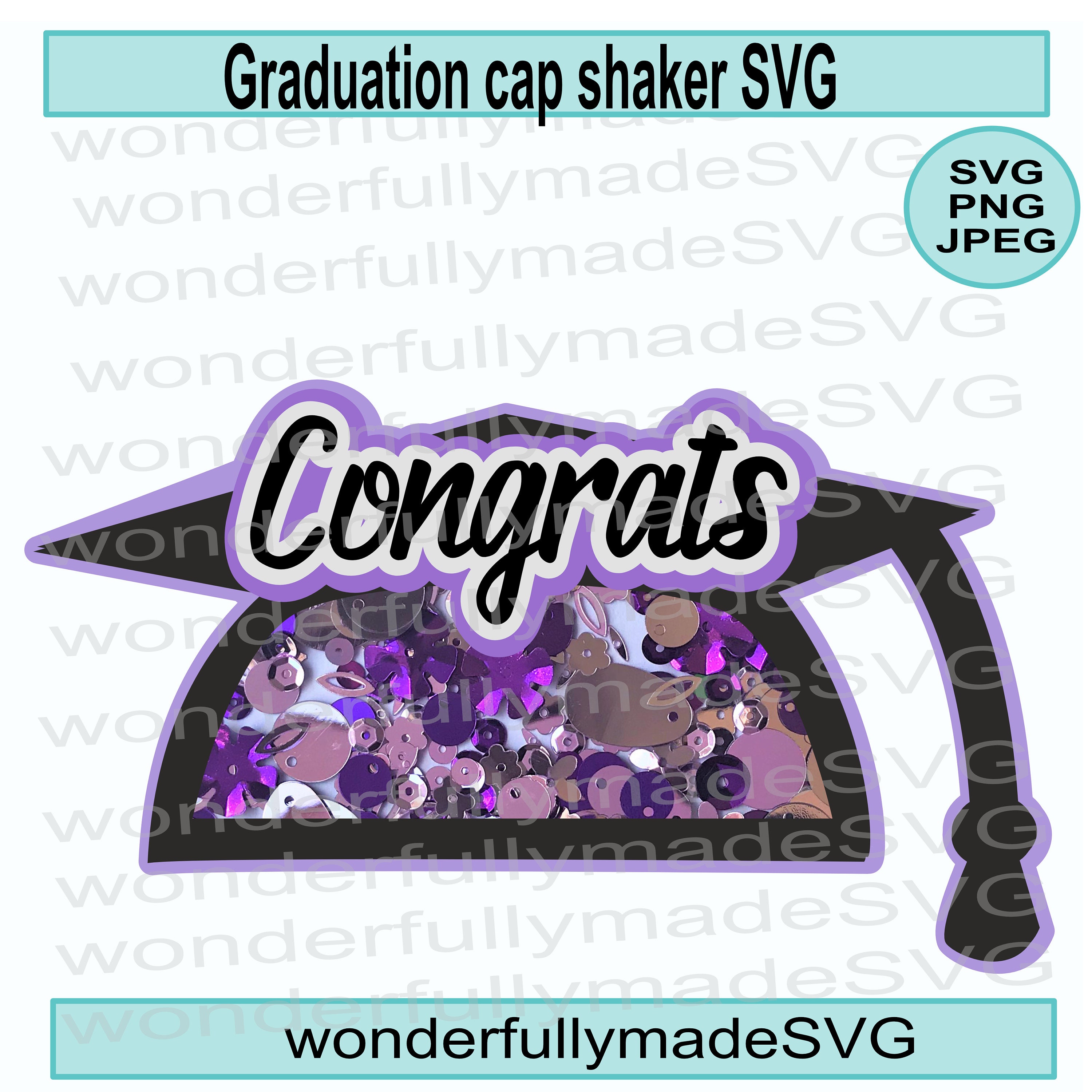 Graduation Cap Shaker Topper SVG 2021 Graduation SVG SVG for | Etsy
