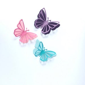 Butterfly SVG, 3D (pretty and dainty lady)  butterflies cut files (3), layered butterfly cutting file for cricut, layered buterfly SVG.