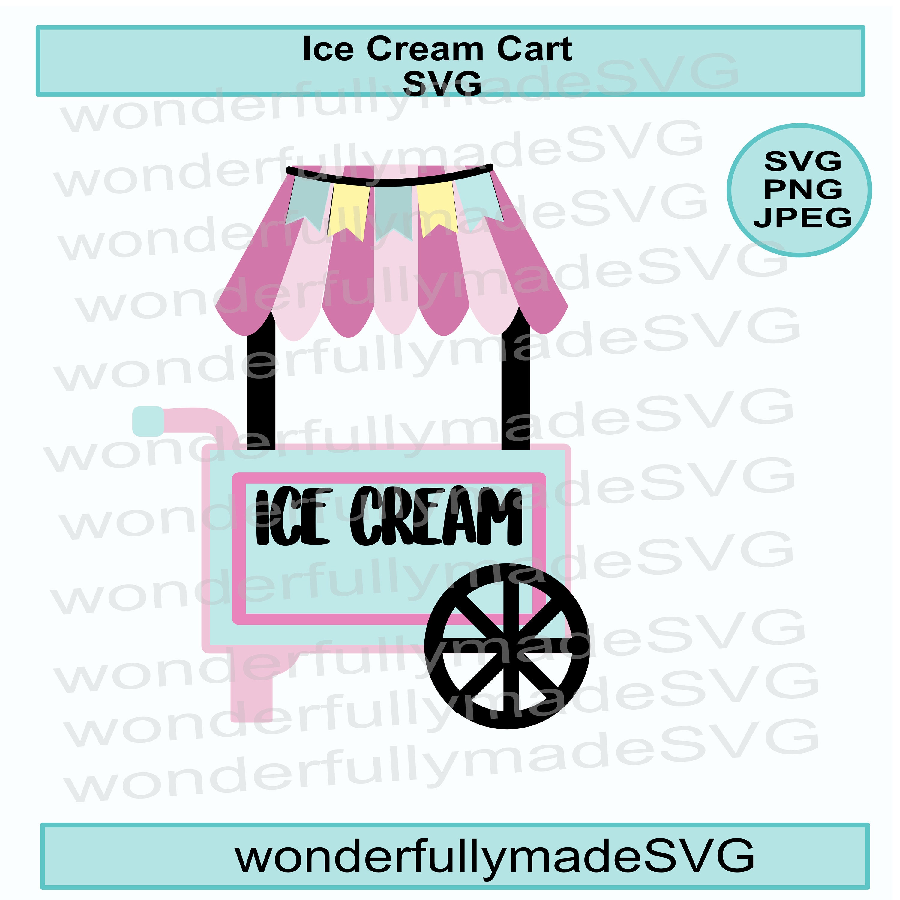 Layered Ice Cream Cart SVG Ice Cream Truck Svg Svg for Etsy Finland