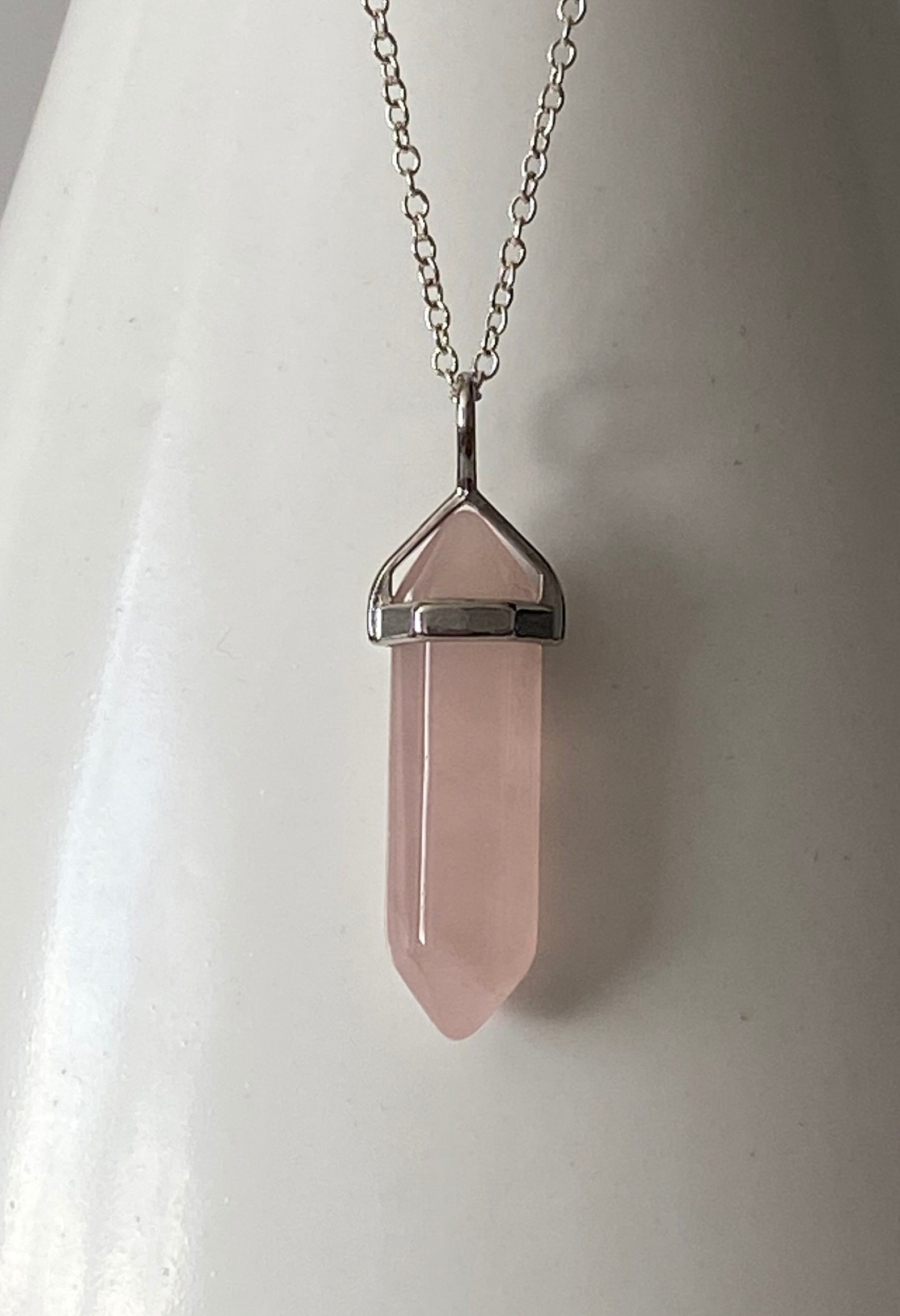 natural rose quartz chakra necklace natural rose quartz chakra necklace