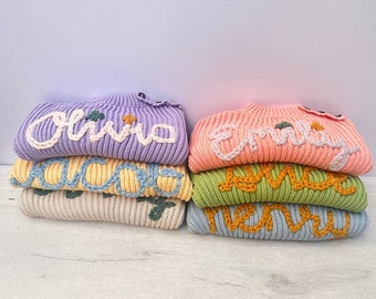 Hanmade Baby Sweater,  Children Knitted Sweater, Toddler Custom Sweater, Handknit Organic Sweater, Cotton Knit Sweater
