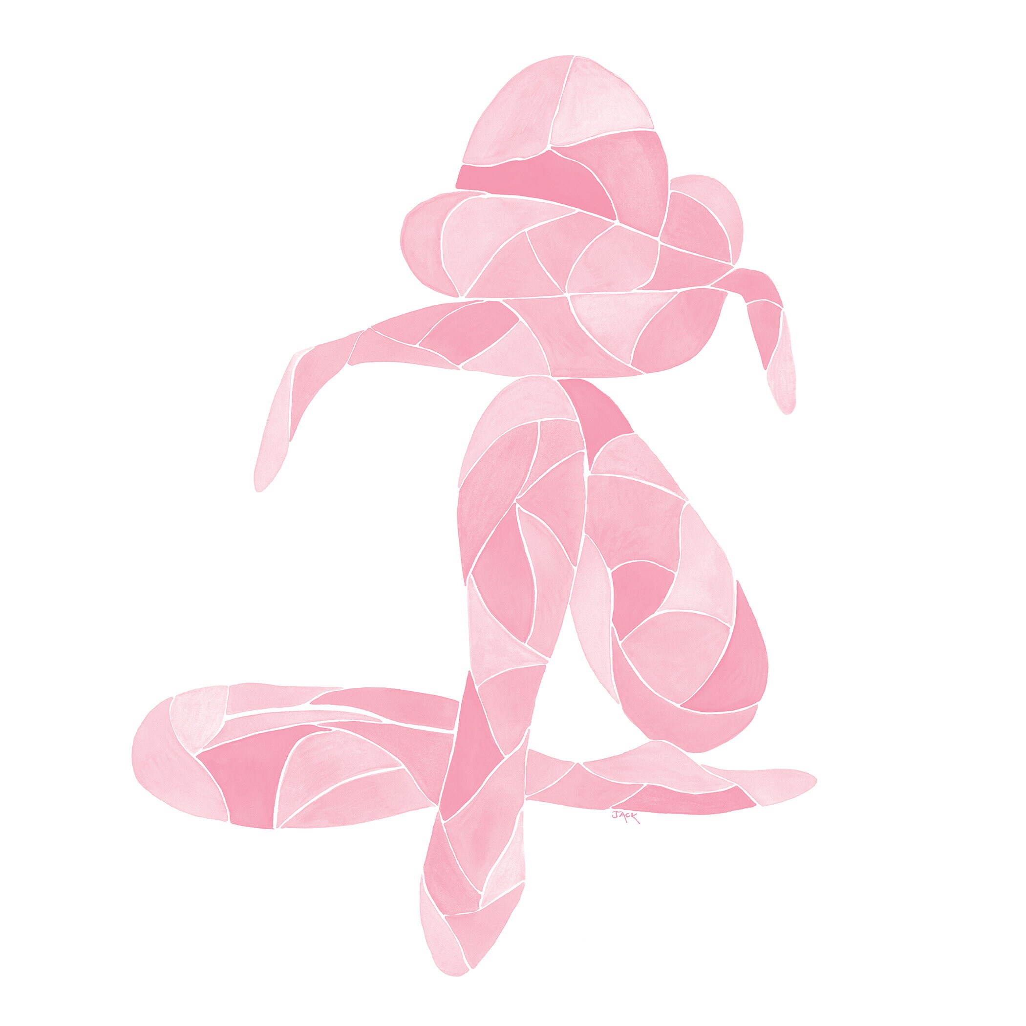 Estampado de arte de pared de color rosa claro decoración del | Etsy