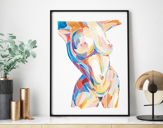 Nudeart Woman, Nudeart Sketch, Woman Painting, Woman Naked, Naked Woman, Naked Print, Naked Art, Naked Woman Painting, Modern Wall Art