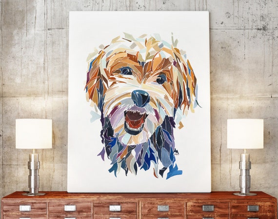 Dog artwork best sale canvas