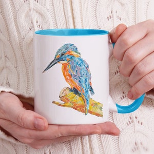 Bird mug, bird lover gift, bird tea cup, mom gift idea, gift for grandmother, bird watcher gift idea, bird lovers mug, bird art watercolor