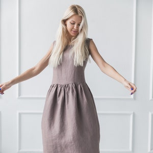 100% Pure Linen Dress/ 1228 image 8