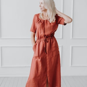 100% Linen Dress / 1286