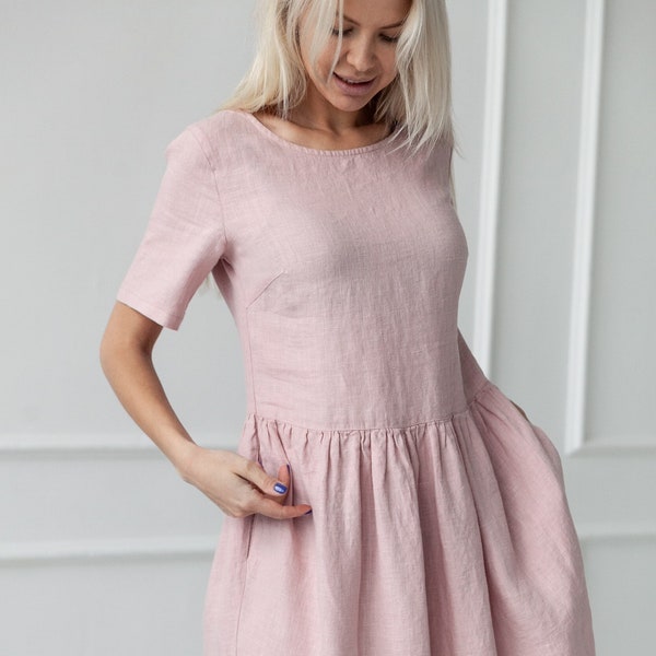 Baby Linen Dress Etsy