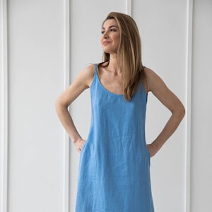 100% Linen Dress, Linen Clothing for Women/ 1232