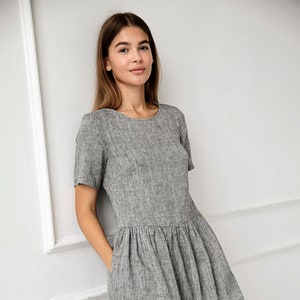 100% Pure Linen Dress/ 1228 image 1