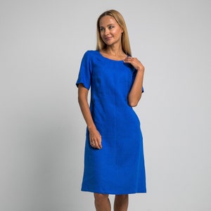 100% Linen Dress/ 1211