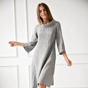 100% Linen Dress/ 1205