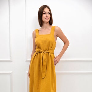 Long 100% Linen Dress Linen Clothing for Women Linen | Etsy