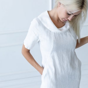 100% Pure Linen Dress/ 1209