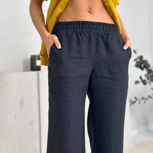 100% Leinenhose/ Flachs weiche Damenhose/ 1317