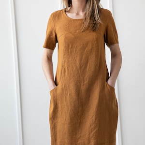 100% Linen Dress/ 1210 image 3