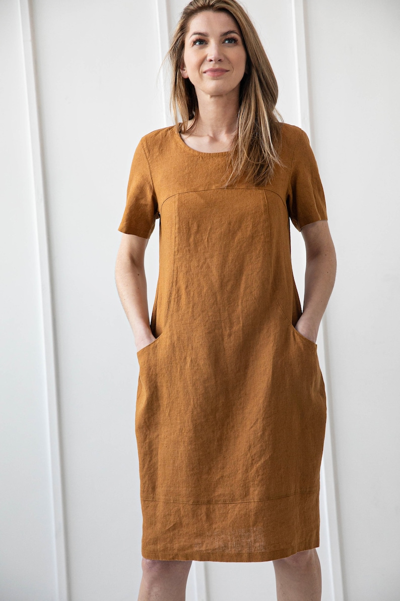 100% Linen Dress/ 1210 image 3