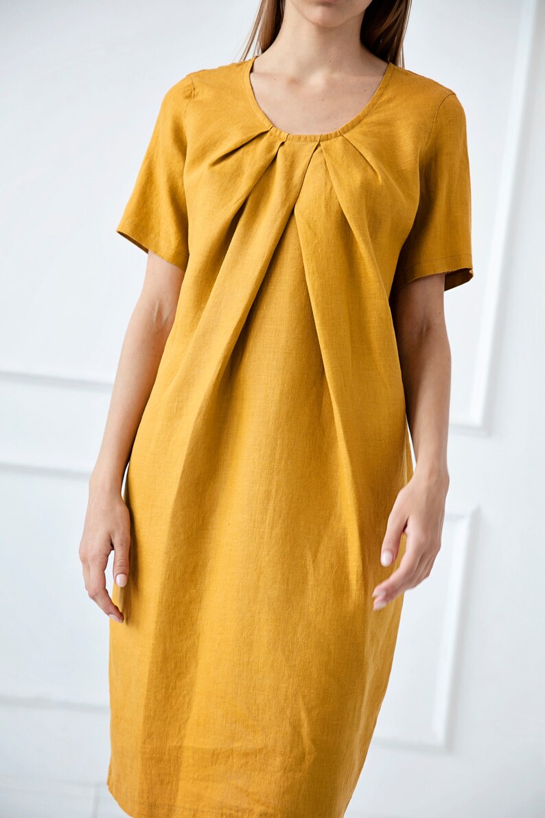 100 Linen Dress Loose Linen Dress Linen Clothing for Women Etsy