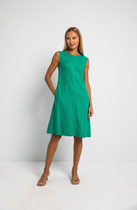 chinese dress ladies Flax-Full Dress - Linen Maxi Dress main image 1