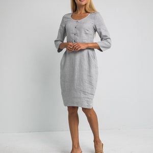 100% Pure Linen Dress/ 1230 image 7