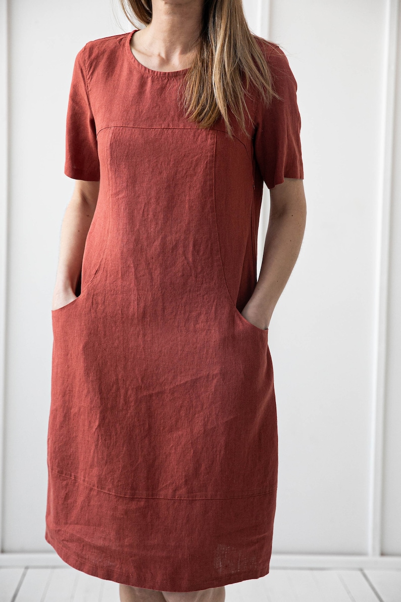 100% Linen Dress/ 1210 image 5