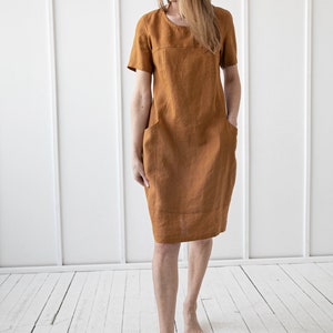 100% Linen Dress/ 1210 image 4