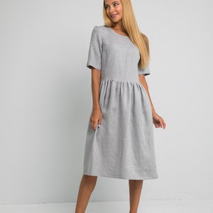 100% Pure Linen Dress/ 1228 image 5