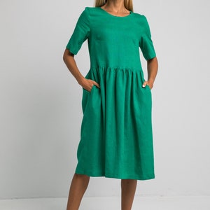 100% Pure Linen Dress/ 1228 image 6