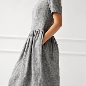 100% Pure Linen Dress/ 1228 image 2