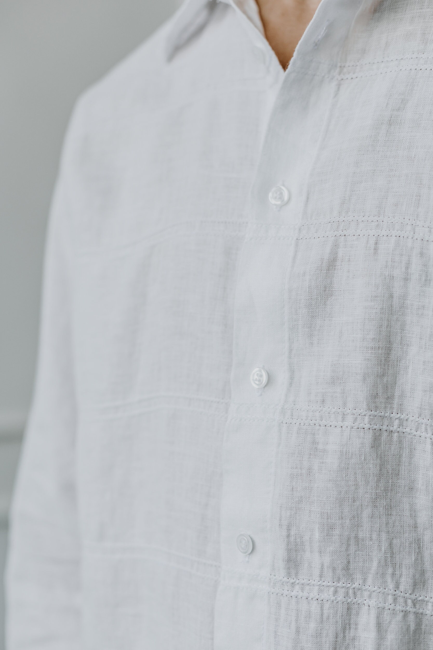 Men's 100% Linen Classic Shirt With Hand Embroidery - Etsy