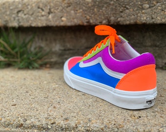 neon multicolor vans