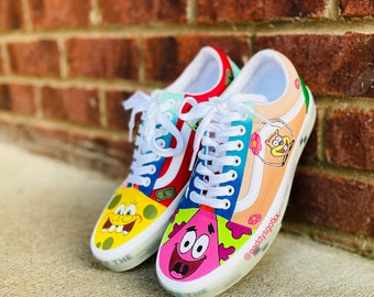 spongebob custom vans