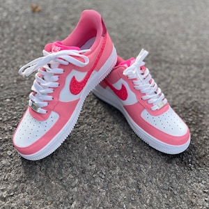Pink glitter Custom Air Force 1’s