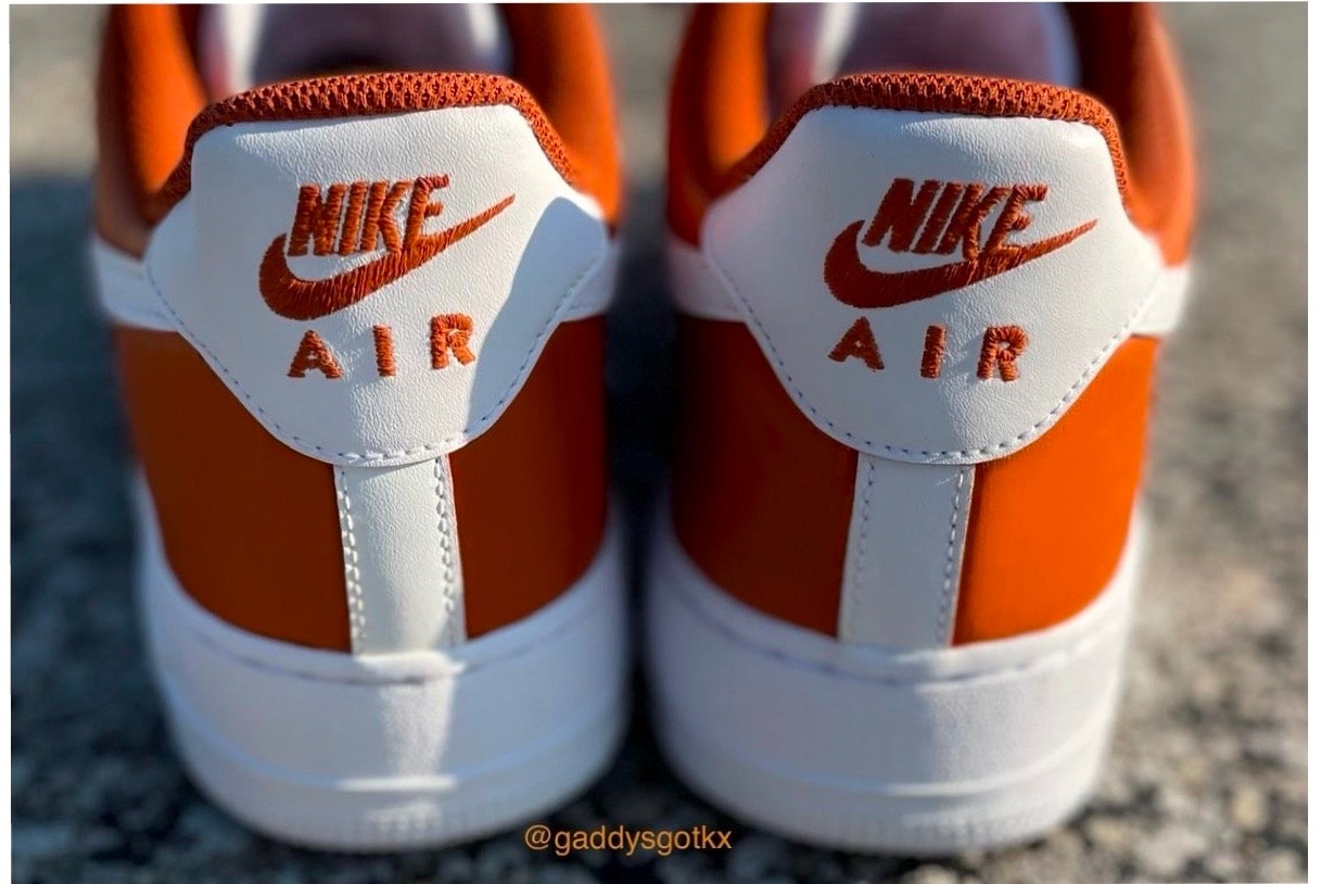 white air forces with orange