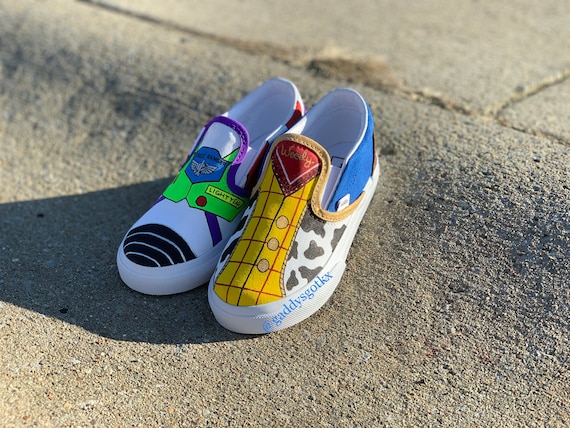 Toy Story Slip on Vans | Etsy Canada