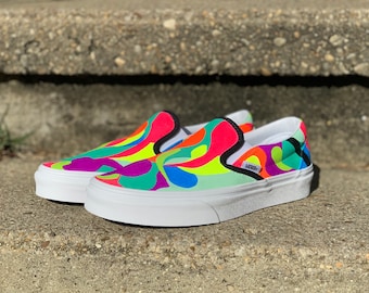 Flames Custom BLVD Slip On Shoes