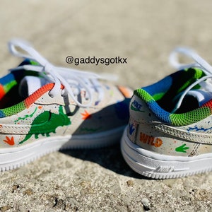 custom dinosaur air force 1
