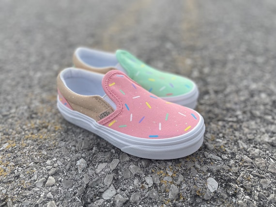 Ice Cream and Sprinkles Slip on Vans - Etsy display picture 2