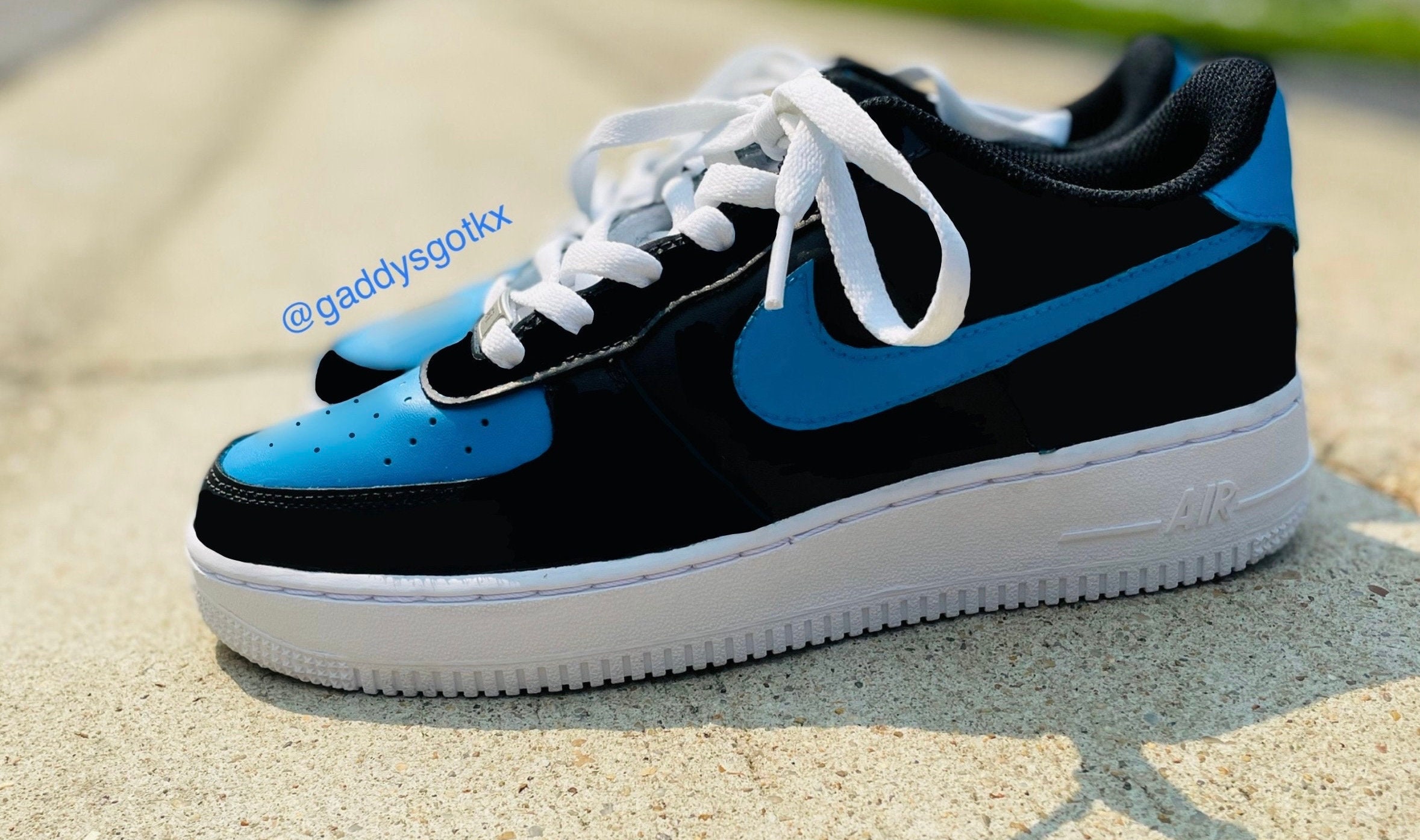 Force One Air Force 270 Original Vs Fake Black And Blue Custom Air