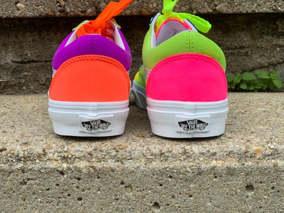 What the Neon is Going on Here Custom Vans Etsy