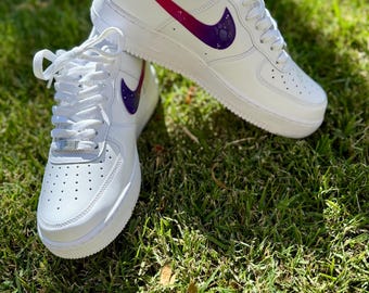 Hand Painted Sunset Ombré Air Force 1 Sneakers