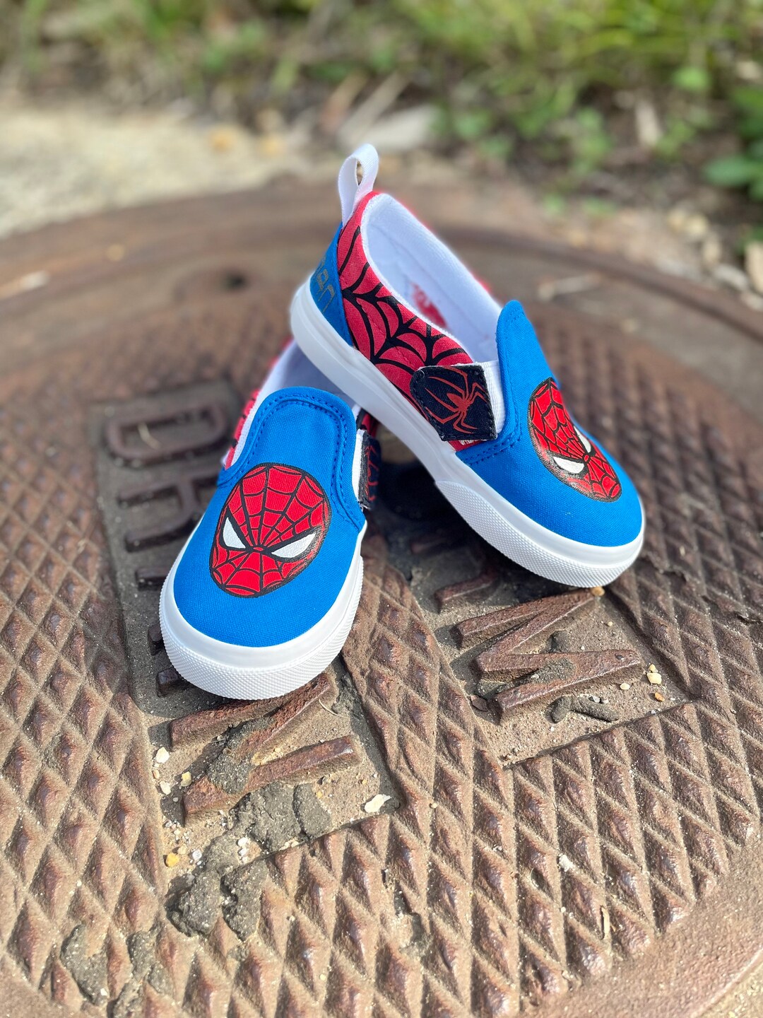 Spiderman Custom Kids Vans Etsy