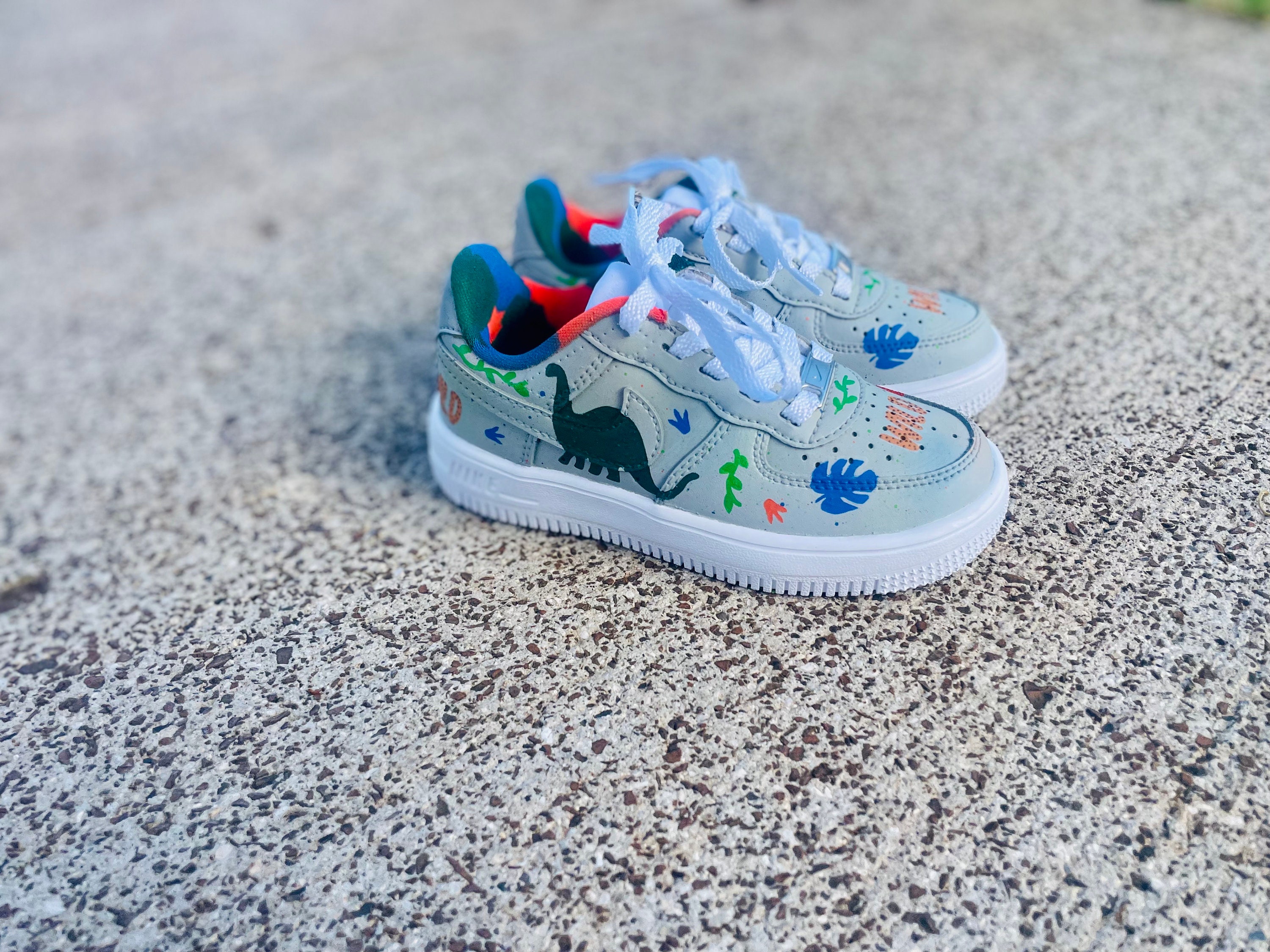 Dinosaur Custom Air Force 1 Kids - Etsy