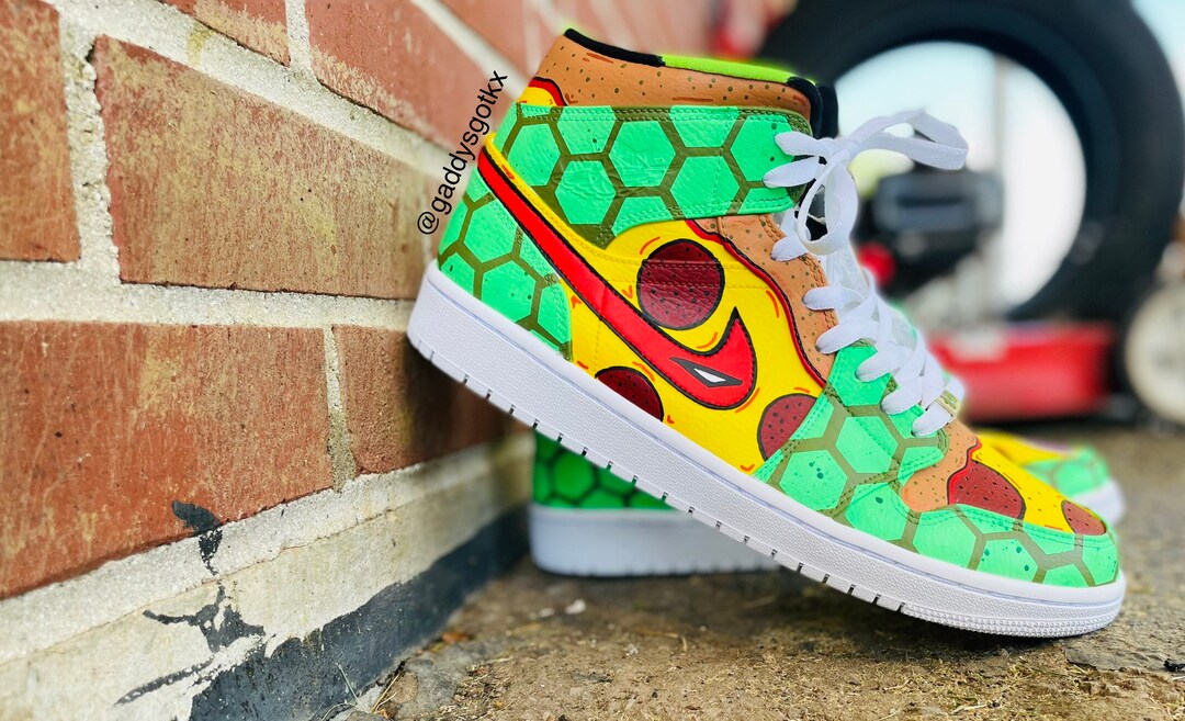 Teenage Ninja Turtles Jordan 1 Mids Etsy