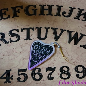 Ouija Cat Planchette Charm e Pin