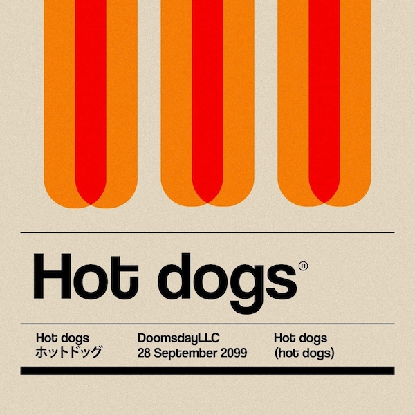 Hot Dogs 3" Vinyl Sticker